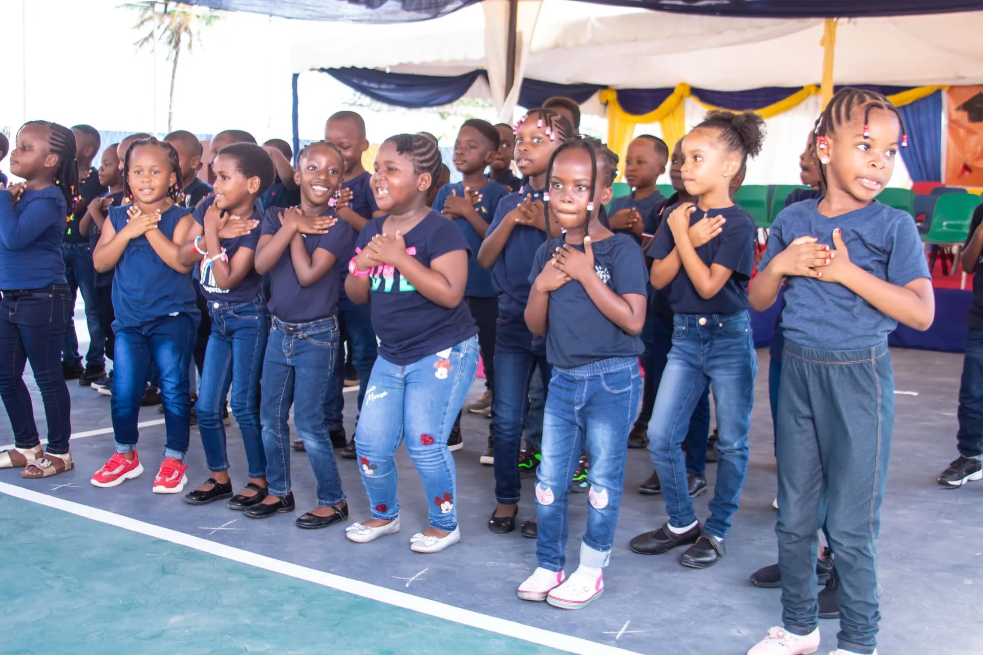A joyful graduation performance.